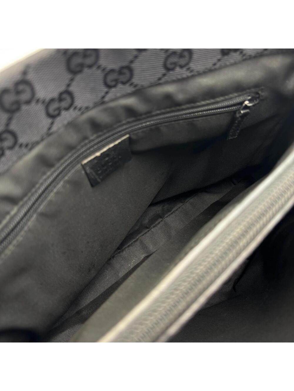 Gucci Bamboo GG Canvas Tote Bag Black - Picture 9 of 12